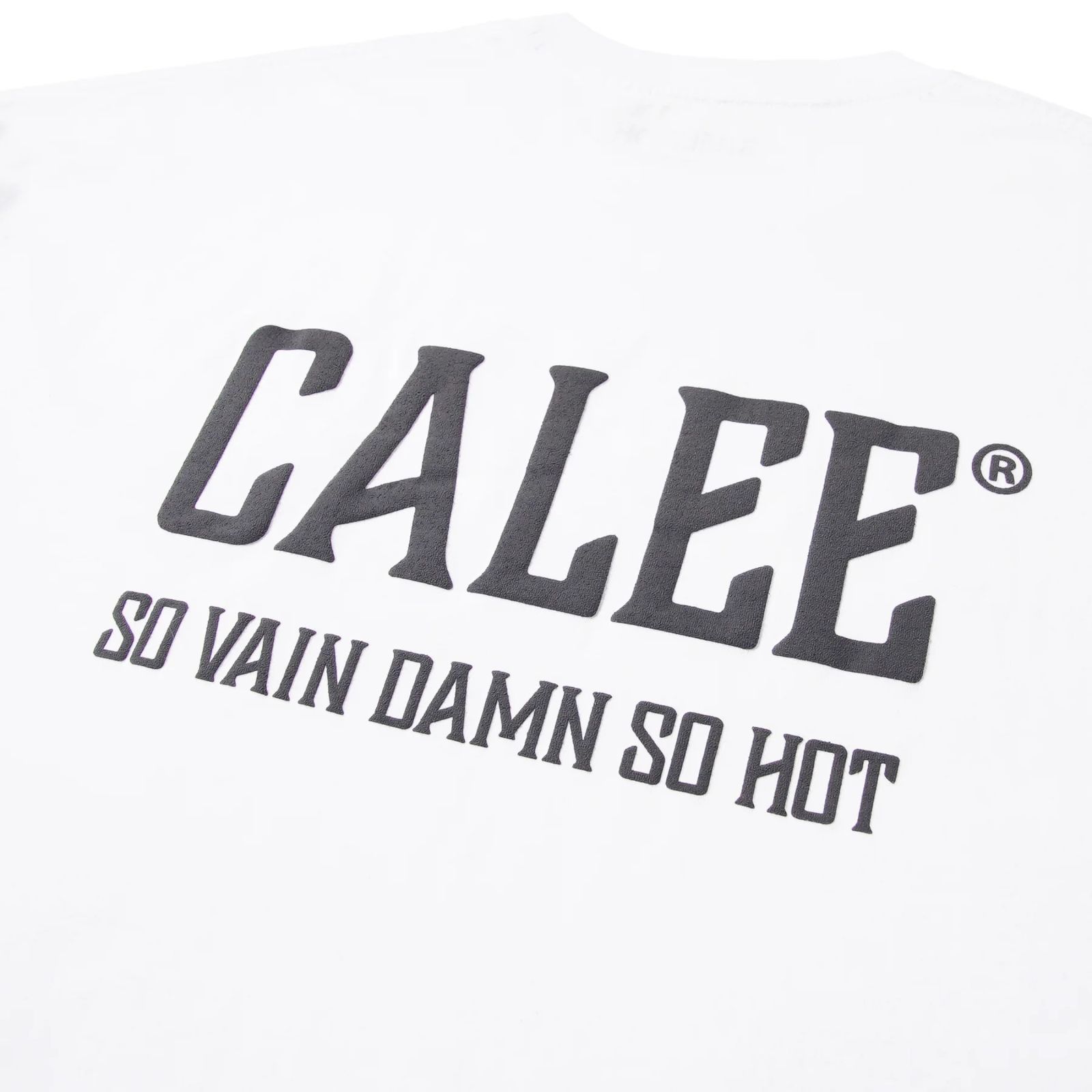 × SHELTECH®︎ CALEE NATIONAL LOGO WIDE TEE (WHITE)｜シェルテック キャリー ロゴ ワイド 半袖Tシャツ｜CL-SHELTECH004