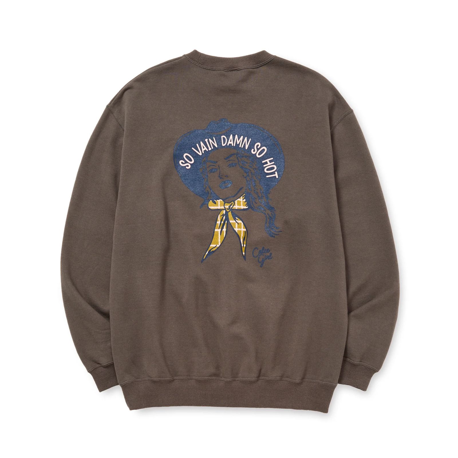 SYNDICATE RETRO WESTERN GIRL CREW NECK SW (CHARCOAL)｜クルーネック スウェット トレーナー｜CL-25AW029