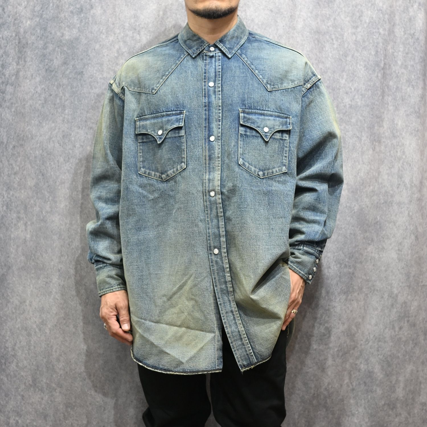 LV DENIM BIG WESTERN SHIRTS （USD） / USネイビー デニムトラウザー （インディゴ） 2026SS-PT4-YT