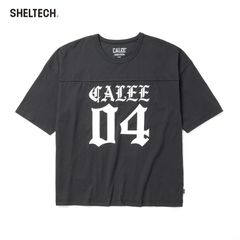 ×SHELTECH®︎ LOGO FOOT BALL TEE ＜B TYPE＞ (BLACK)｜シェルテック キャリー ロゴ フットボールTシャツ｜CL-SHELTECH006