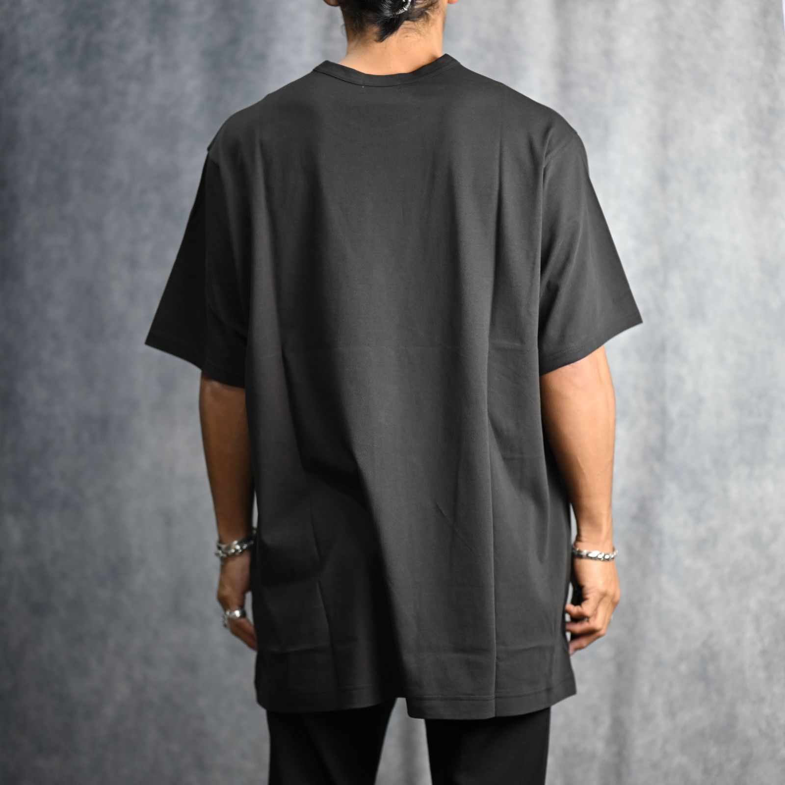 30/- COTTON SINGLE JERSEY ROUND NECK HALF SLEEVE （CHARCOAL） カットソー （チャコール） HO-T02-070-4