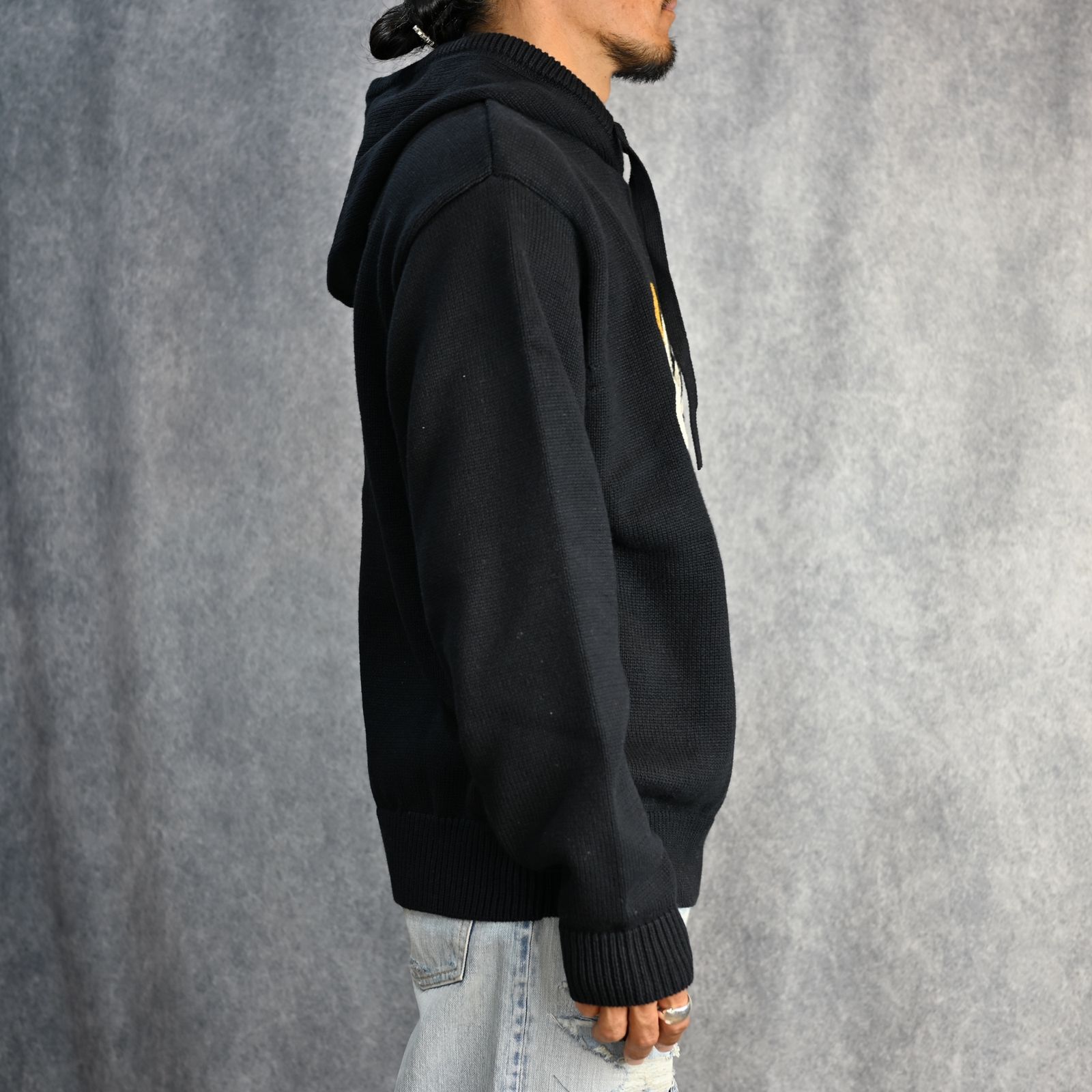 Logo Knit Hoodie （BLACK） / ロゴニット フーディー （ブラック）