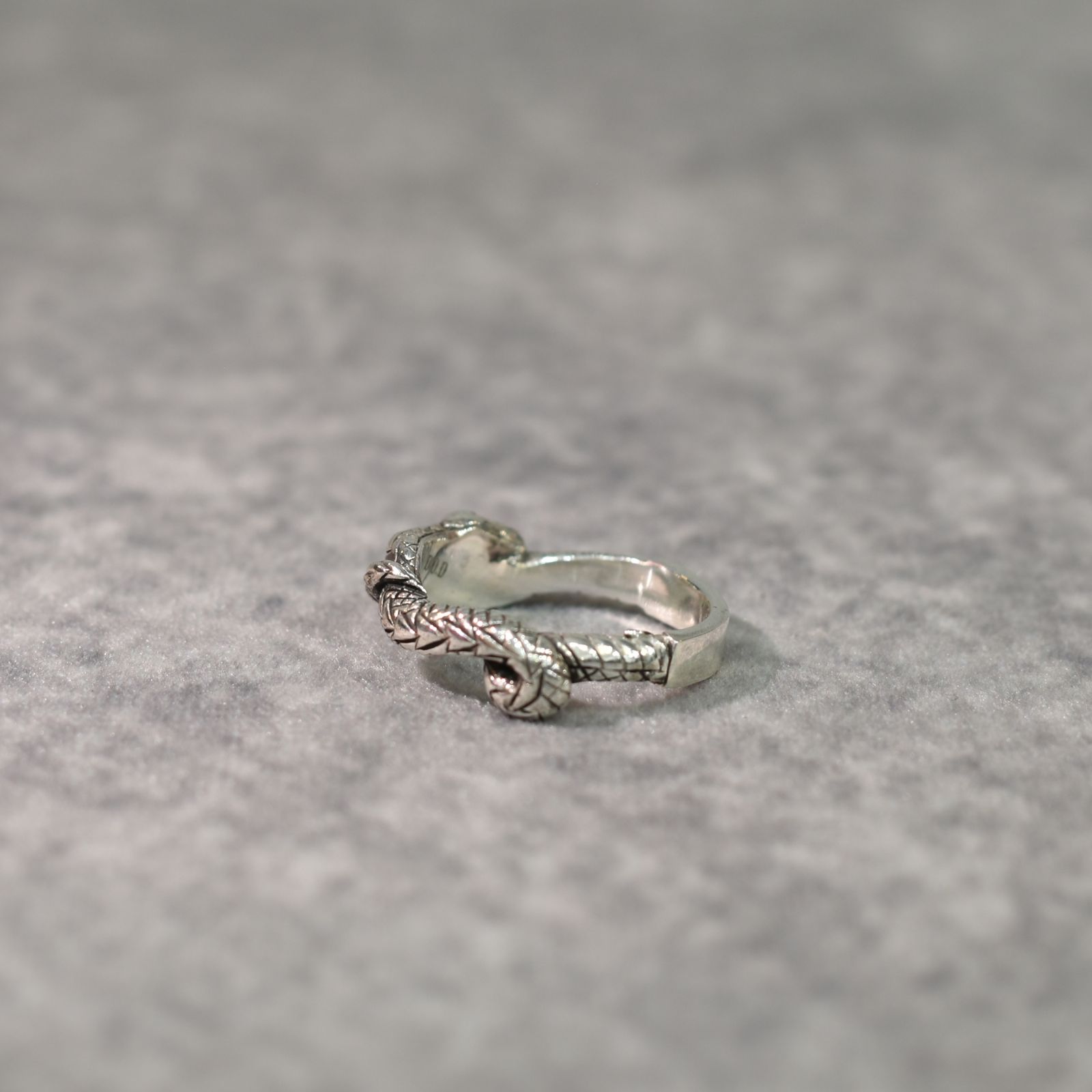 × D.O.D SILVER SNAKE NARROW RING ＜EXCLUSIVE＞ (SILVER)｜× ディーオーディー スネーク ナローリング｜CL-25AW003JW EX