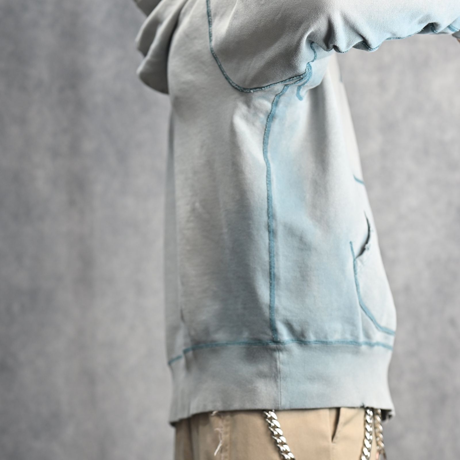 W-V AFTER HOODIE (BLUE / ブルー) パーカー フーディー 2401002M