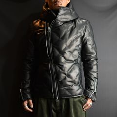 ジャパンステア ファニチャーレザー ダウンジャケット （BLACK / ブラック）