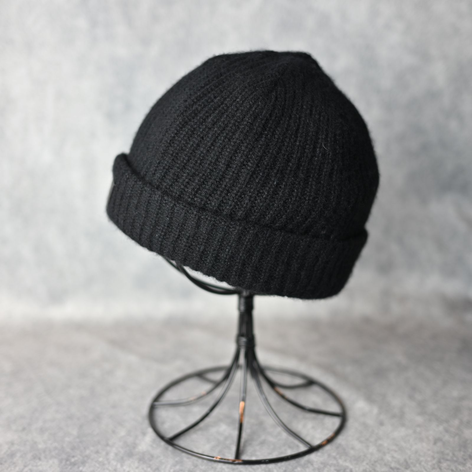CASHMER KNIT BEANIE (BLACK) / カシミア ニットキャップ ビーニー （ブラック）