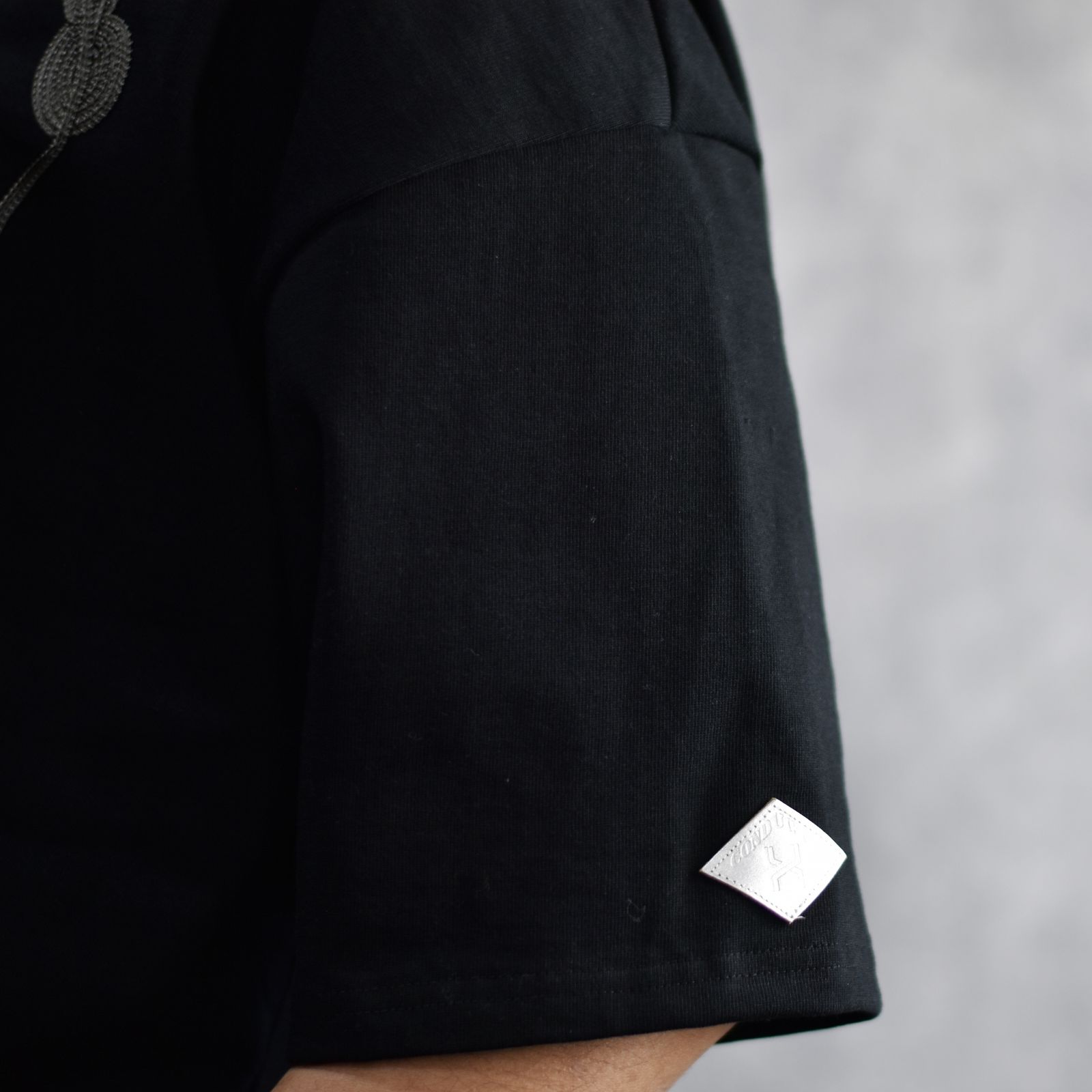 CORD EMBROIDERED T-SHIRT 'BONES (BK) / コード刺繍 Tシャツ