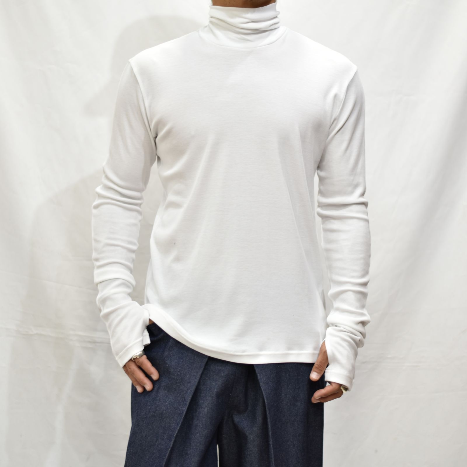 JOHNLAWRENCESULLIVAN - COTTON JERSEY TURTLE NECK TOP