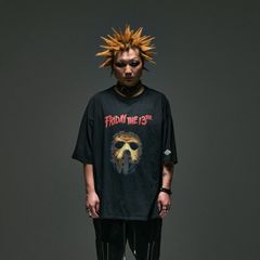 x FRIDAY THE 13TH VINTAGE EFFECT T-SHIRT 02 (BK)｜13日の金曜日 半袖Tシャツ｜PD26MC02