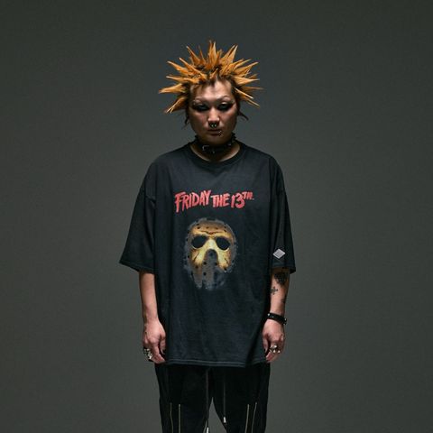 x FRIDAY THE 13TH VINTAGE EFFECT T-SHIRT 02 (BK)｜13日の金曜日 半袖Tシャツ｜PD26MC02