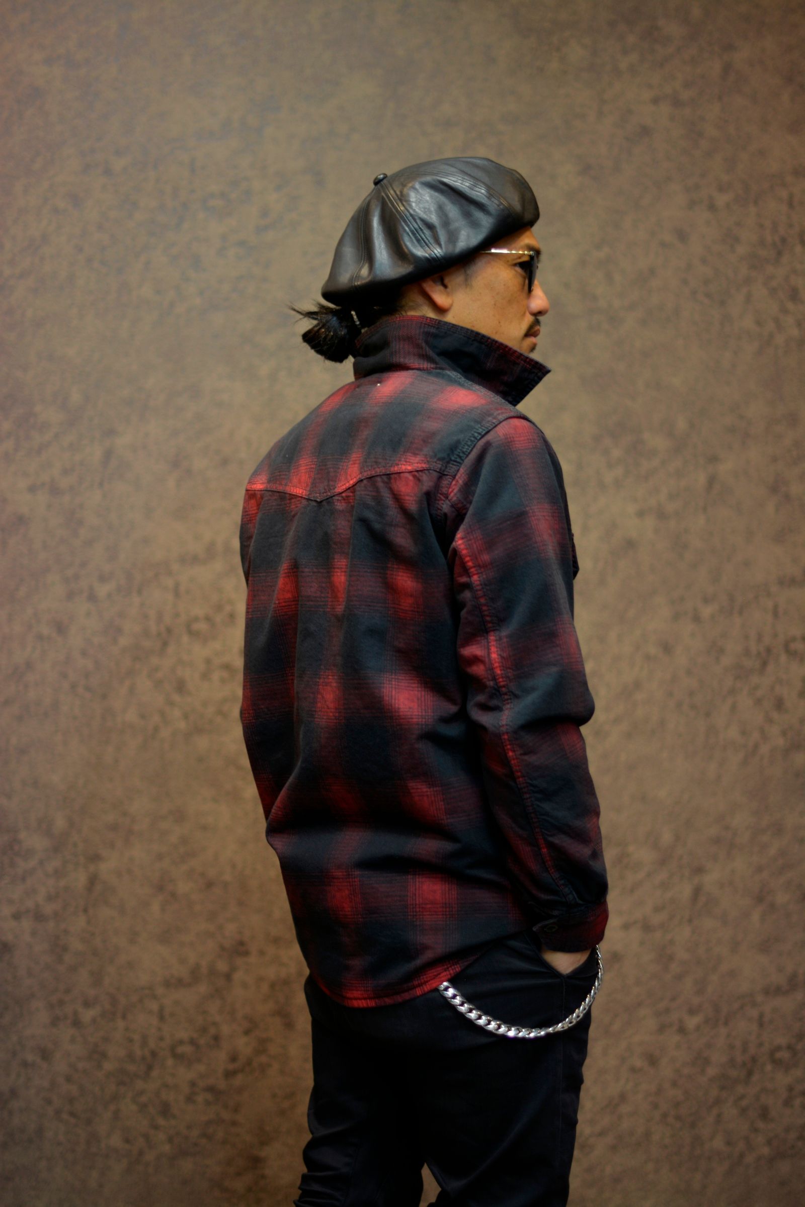 MINEDENIM - Black Denim Check Quiltriner Shirt BZ RPT | chord