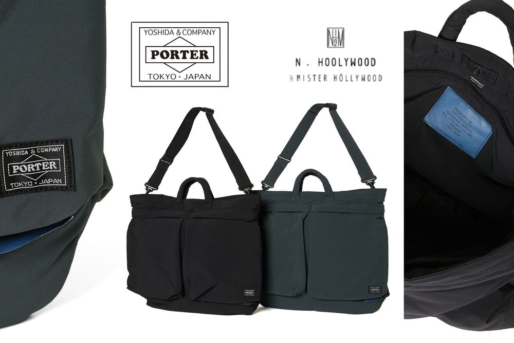 2011年から進化を続けている N.HOLLYWOOD × PORTER コラボレーションアイテム!! 【HELMETBAG / BLACK ・ CHARCOAL】入荷致しました。