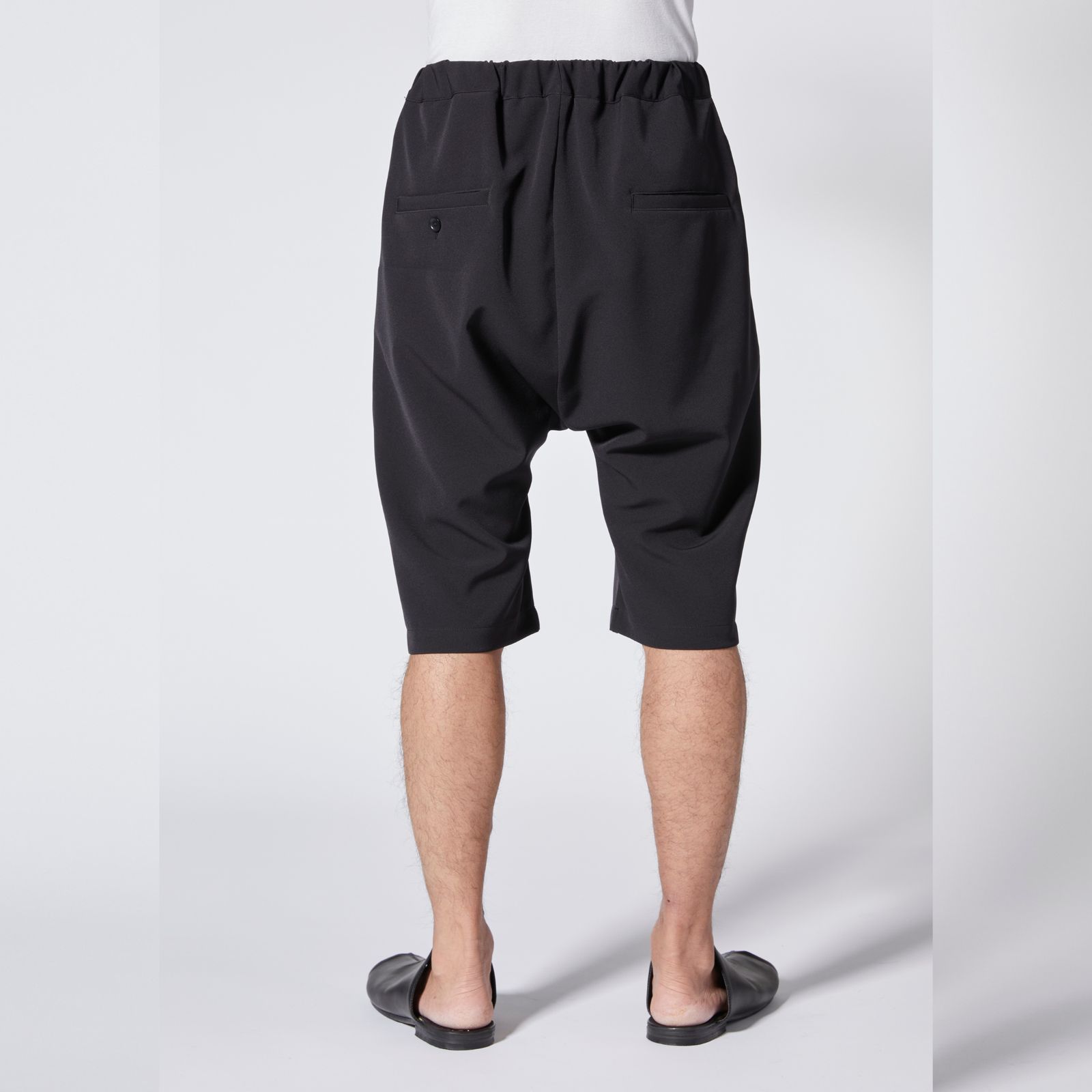 ポリエステルストレッチ イージショーツ (BLACK)