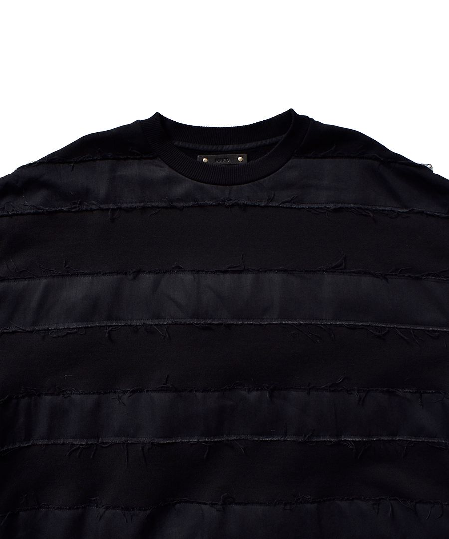 Bold Denim Border Crew neck Pullover