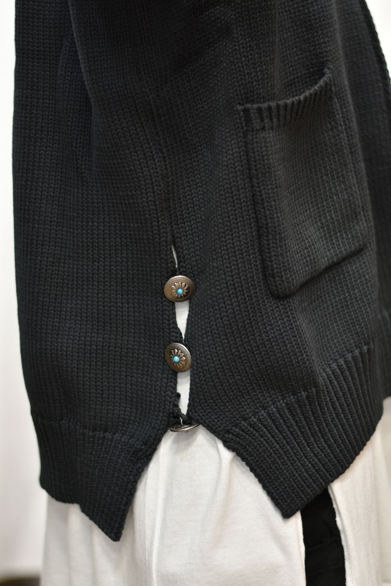 COTTON KNIT VEST (BK)