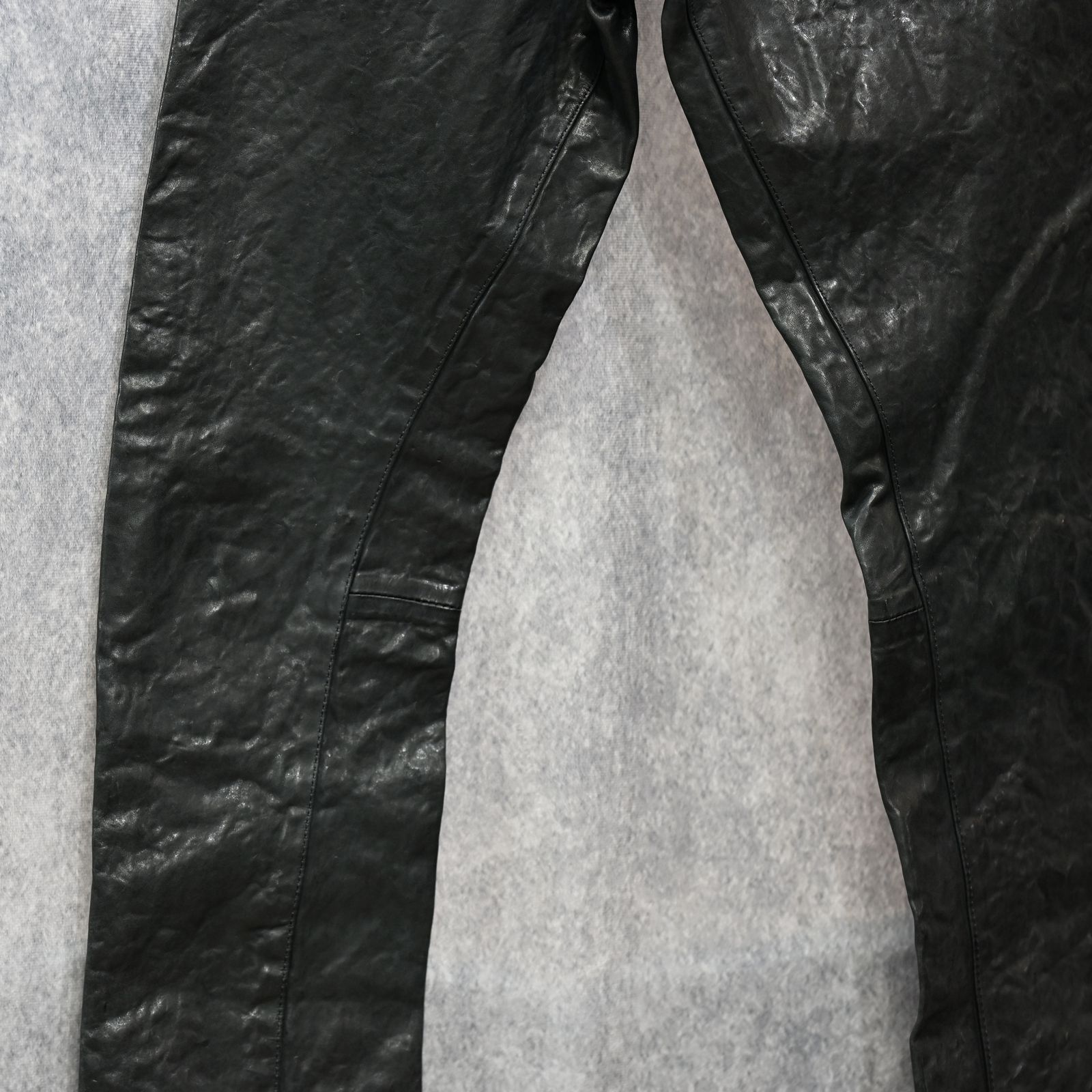 イタリーショルダー製品染め パンツ （BLACK）｜レザーパンツ 1254-08