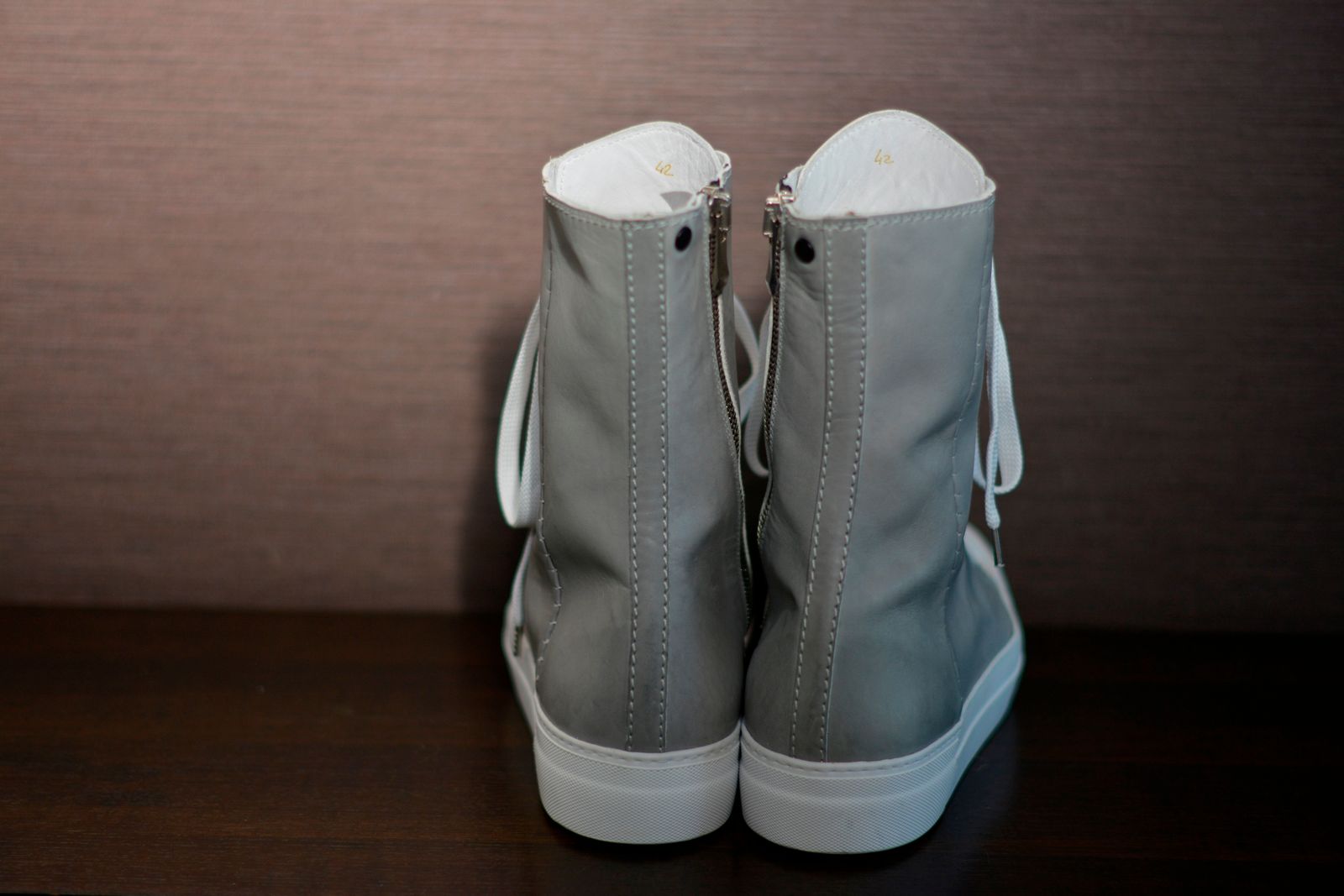 【chord 別注アイテム】 CALF LEATHER EXTRA HI CUT SNEAKER SPAIRAL ZIP LINED