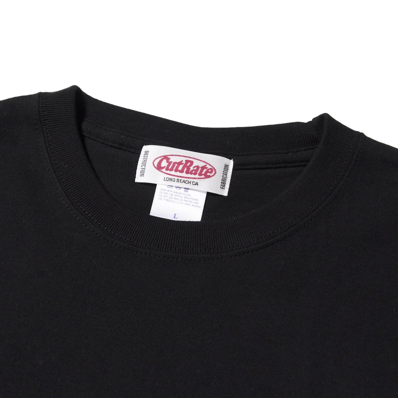 PINSTRIPE L/S TEE (BLACK)｜プリント ロンT｜CR-26SS011