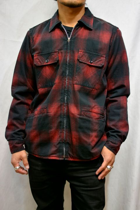 Black Denim Check Quiltriner Shirt BZ RPT