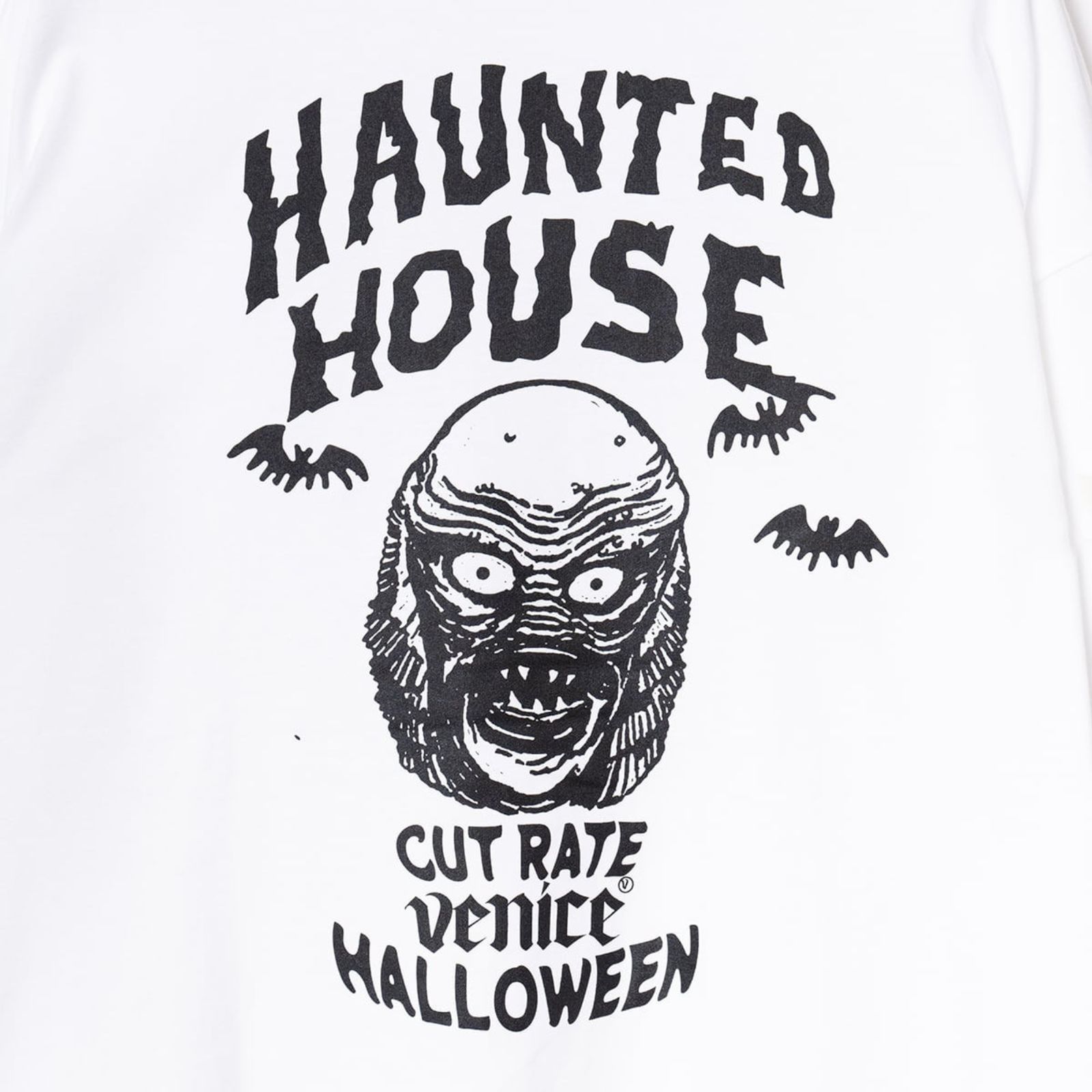 HORROR NIGHT DROP SHOULDER L/S TEE <MERMAN> (WHITE) / ドロップショルダー ロンT