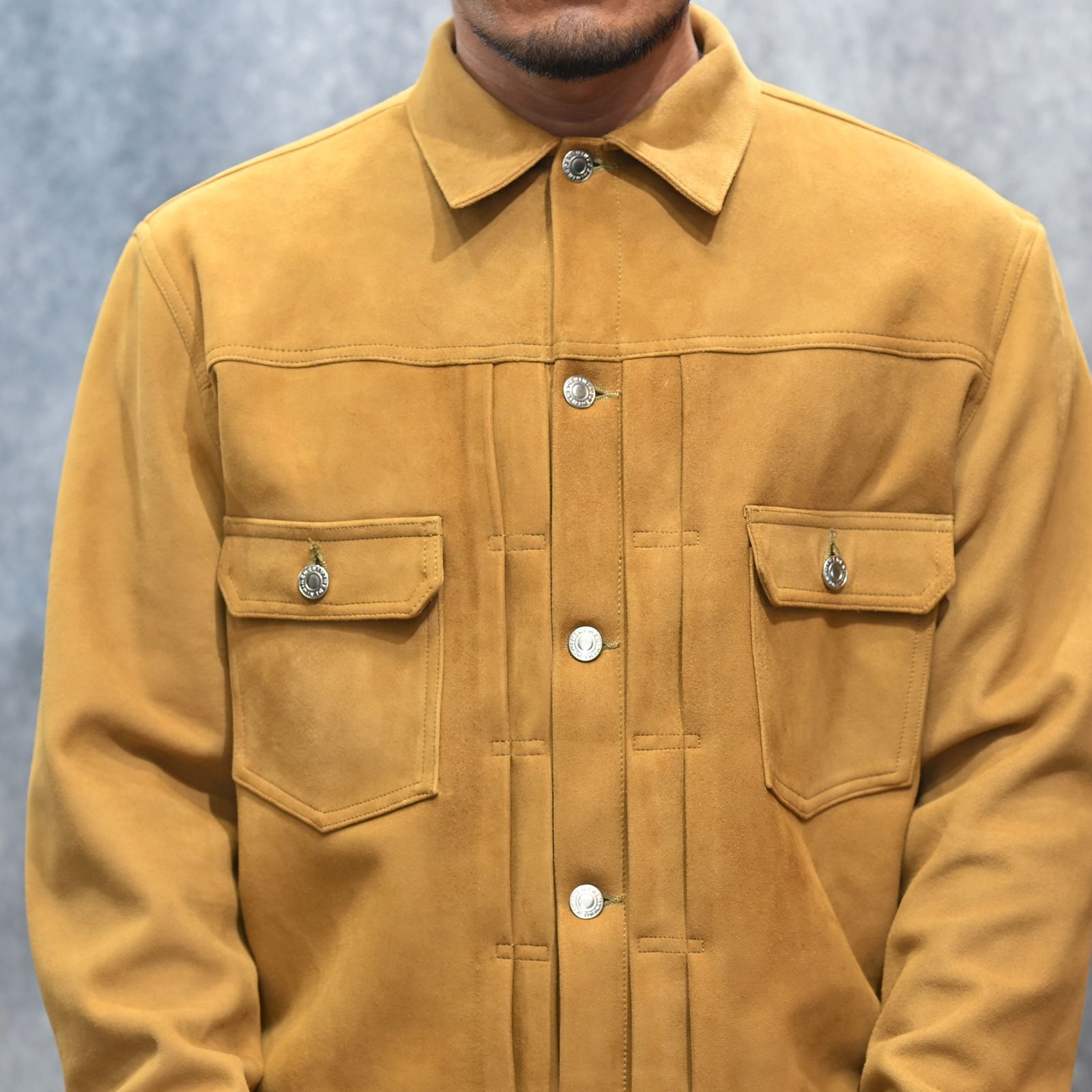 Sheep Suede Trucker JKT （CML） / シープスエード トラッカージャケット  （キャメル）｜2509-8003