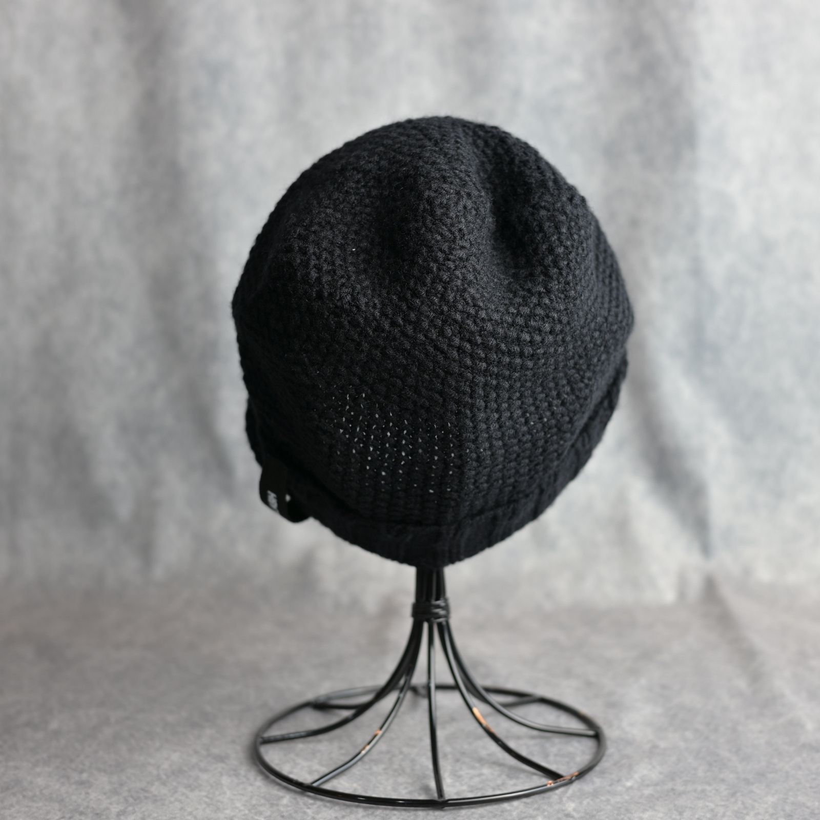 Furniture Leather つば付き ニットキャップ （BLACK / ブラック）