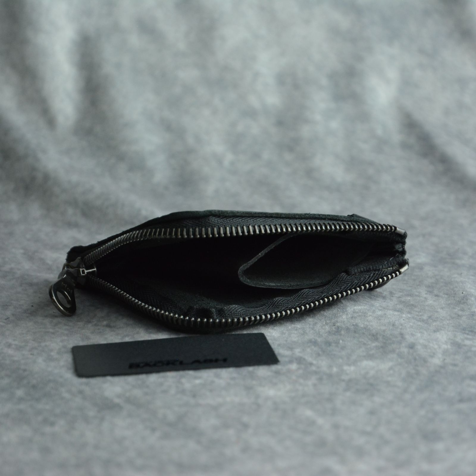 ダブルショルダー レザー コインケース （BLACK / ブラック）