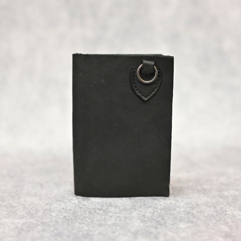 ダブルショルダーレザー製品染め 札入れ （BLACK / ブラック） 318-03