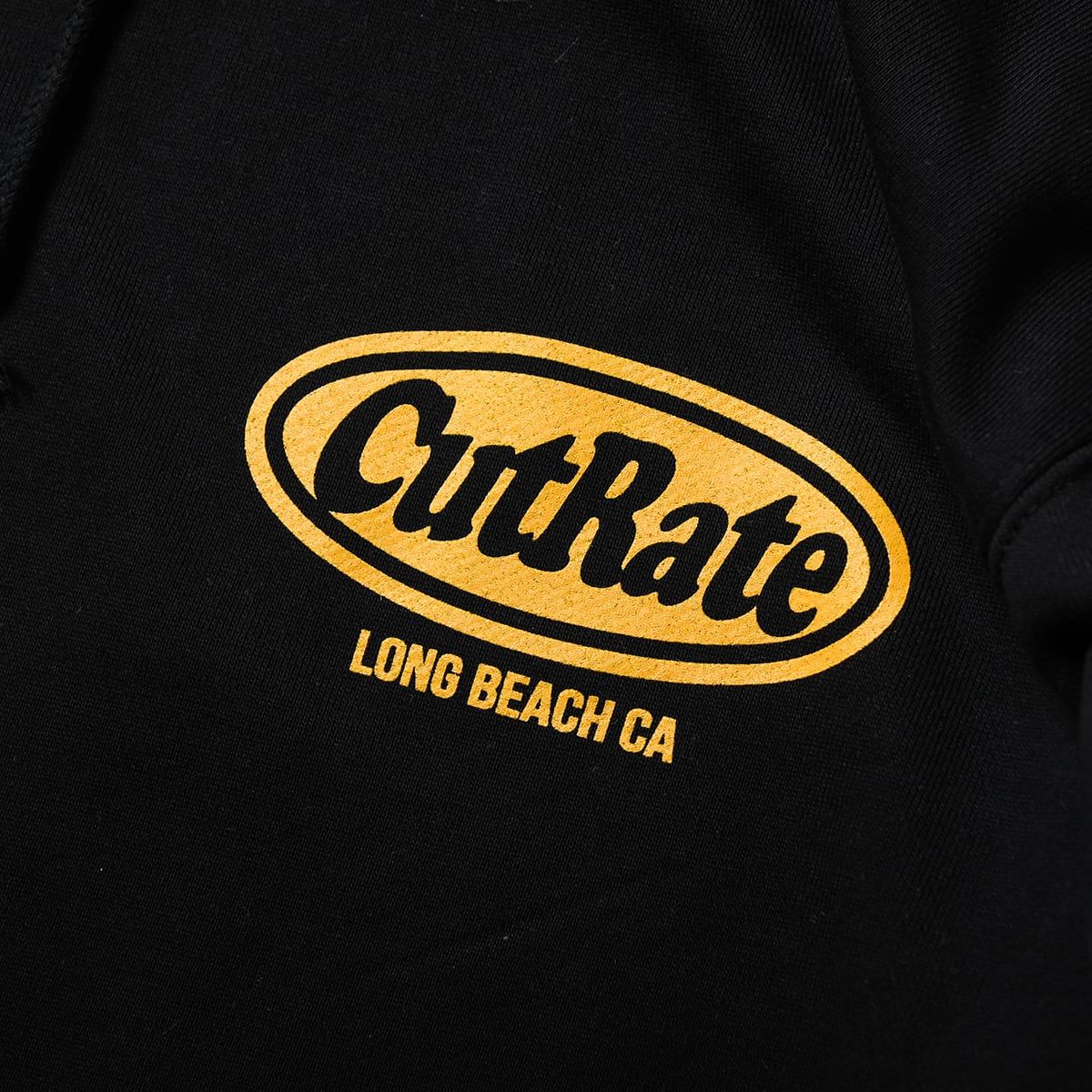 CUTRATE LOGO OMW L/S PULLOVER PARKA (BLACK)