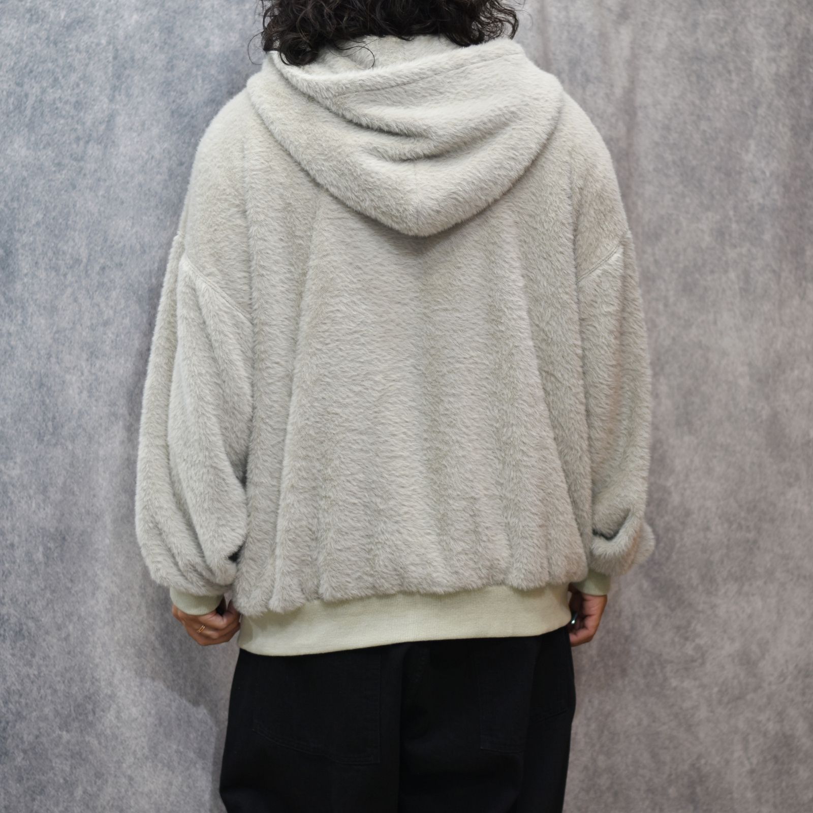 TEDDY BEAR HOODED SWEATER (MINT)｜テディベア スウェットパーカー｜PD25AC01