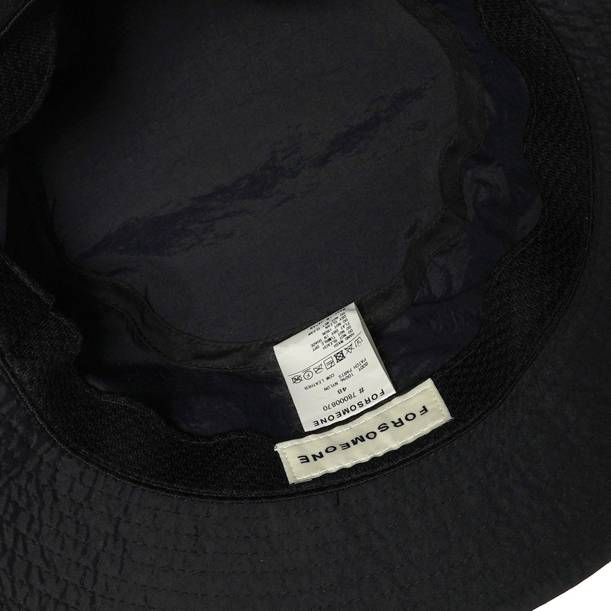 FORSOMEONE - NYLON BUCKET HAT (BLACK) / バケハ（帽子） ブラック