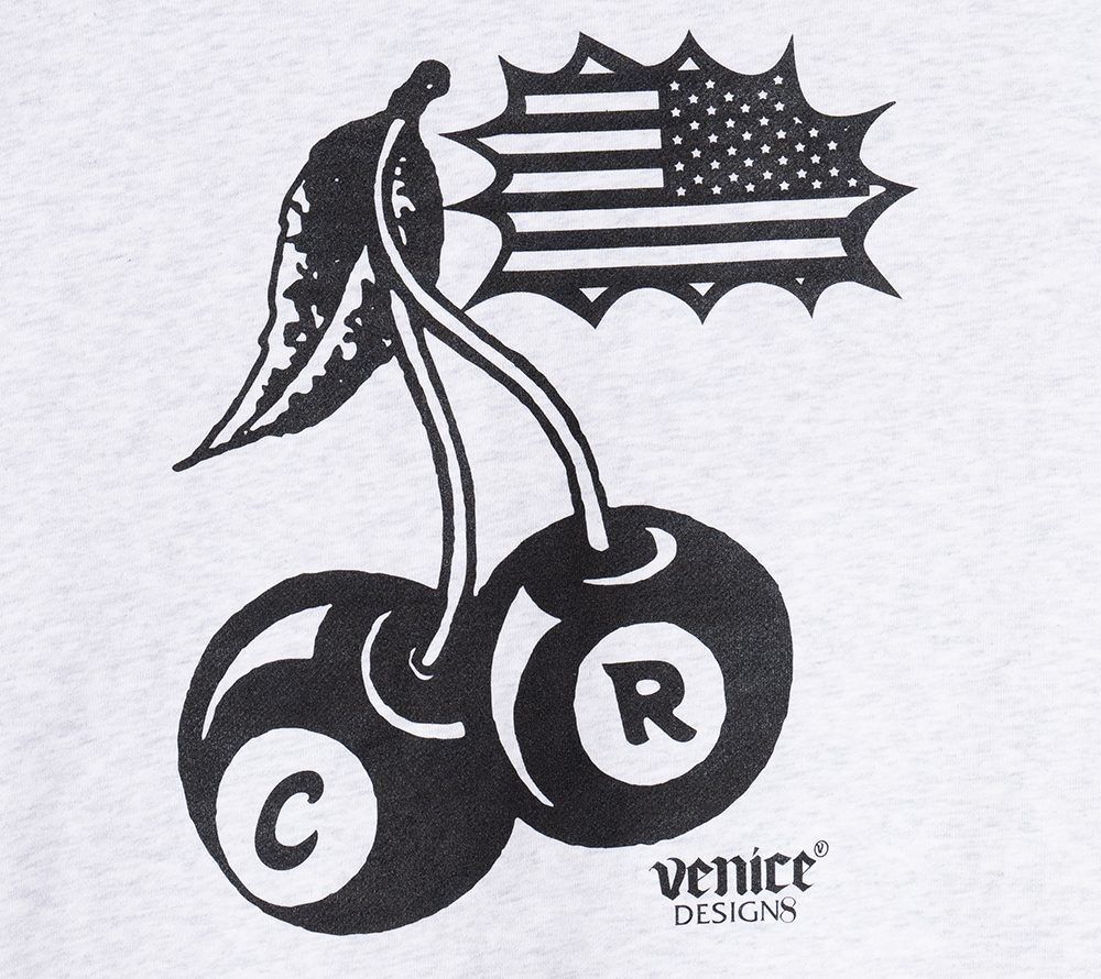 ×VENICE8 COFFEE HOUSE CR CHERRY BOMB ZIP HOODIE (GRY) / ジップアップ パーカー