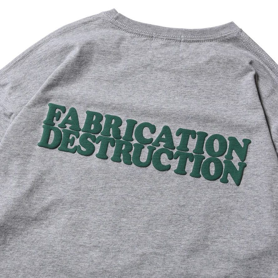 CUTRATE FLAME FLOCKY LOGO DROPSHOULDER S/S -T-SHIRT (MIX GRAY)