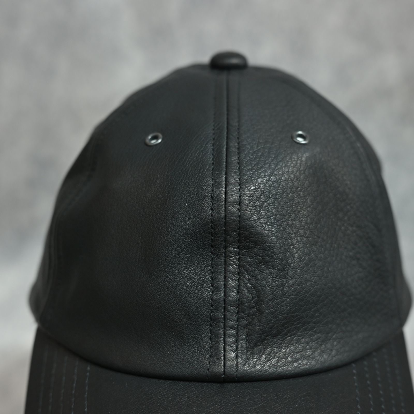 × ISAMU KATAYAMA BACKLASH｜B.B CAP （BLACK）｜ファニチャーレザー ベースボールキャップ｜HW-H14-786