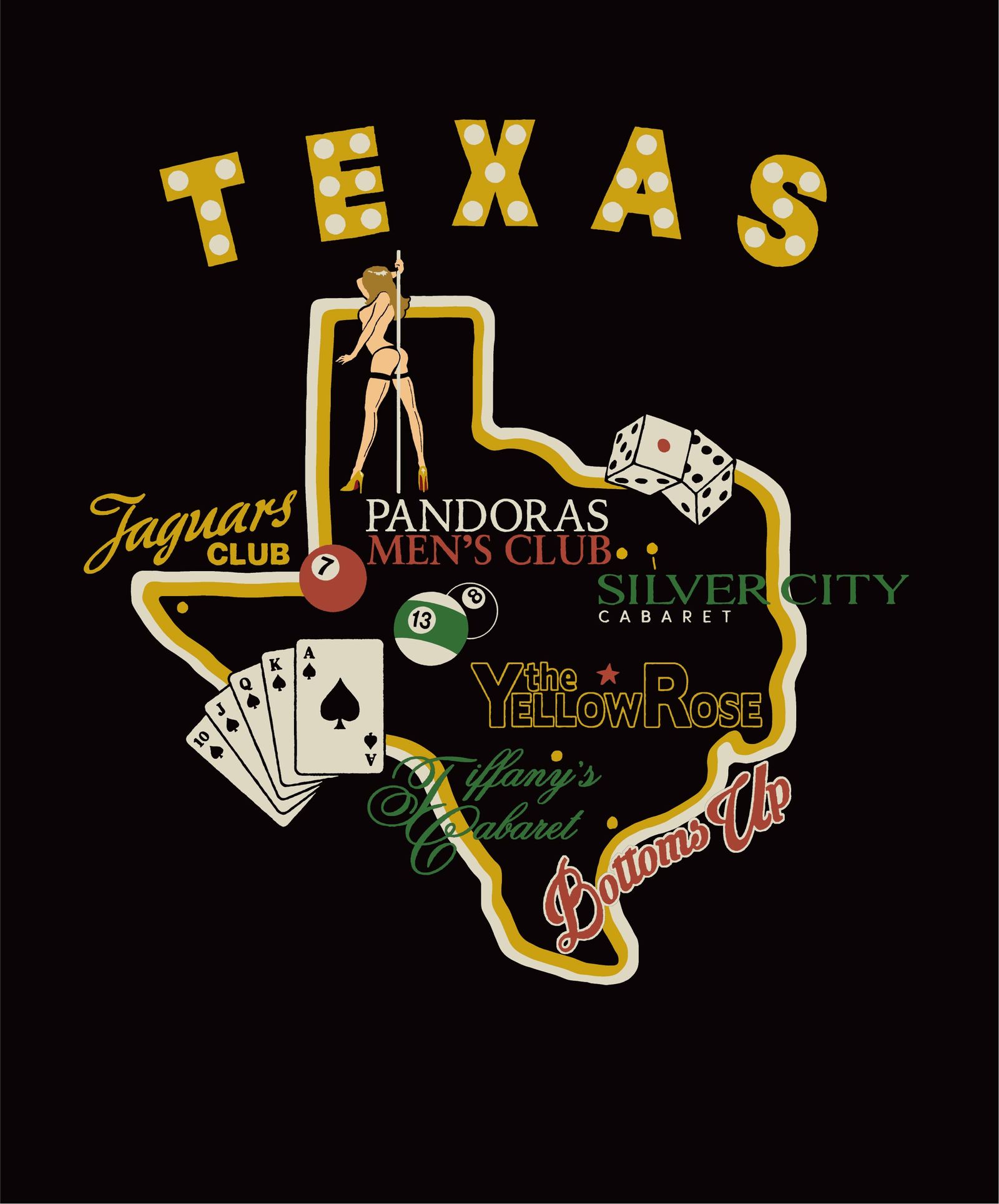 Texas Stripclubs Reversible  （BLK） / リバーシブル ブルゾン （ブラック）