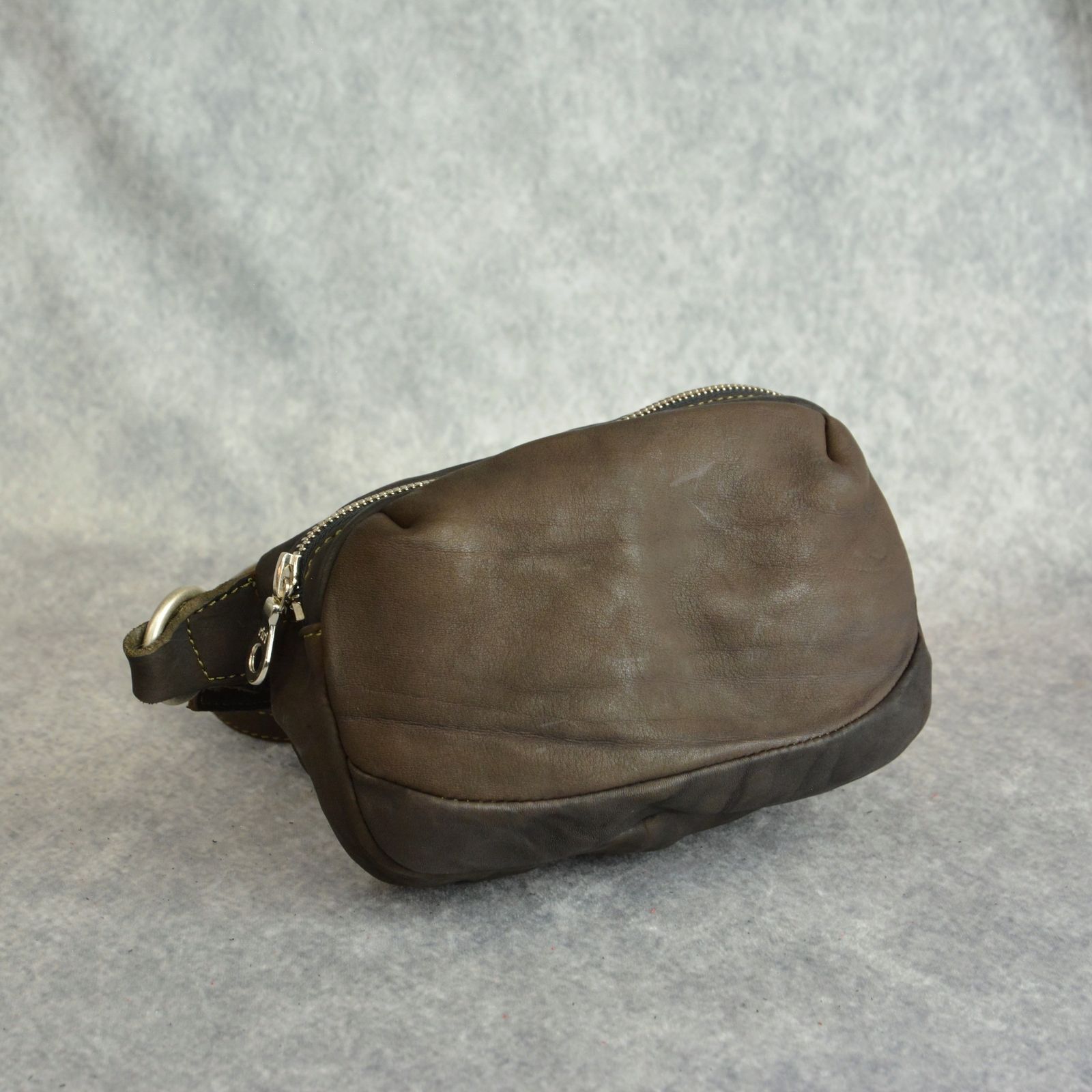 ジャパンダブルショルダー フルタンニン製品染め ショルダーバッグ / （KHAKI） 92-19