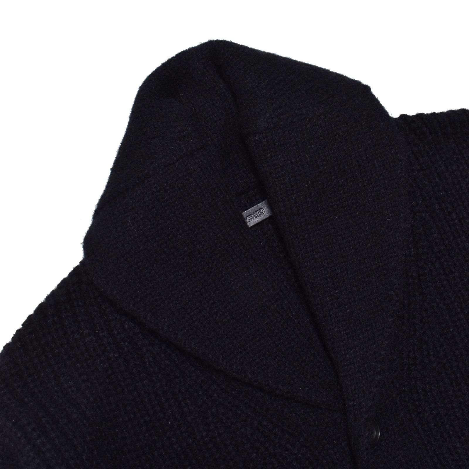 Baby Alpaca Wool Shawl Collar Knit Cardigan （BLK）｜ベビーアルパカ ショールカラーニットブルゾン｜MDFBF10601