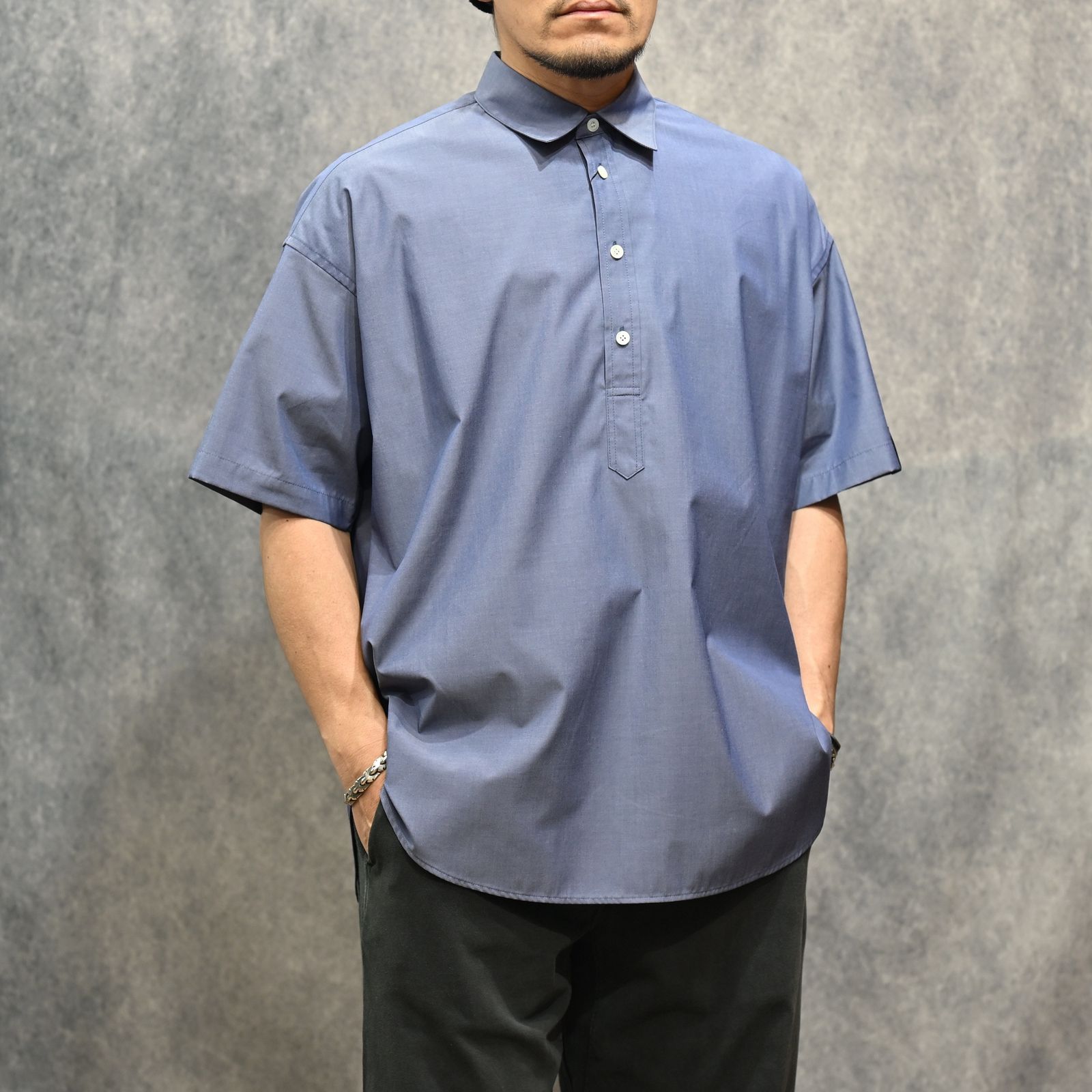 HALF SLEEVE SHIRT （NAVY / ネイビー）｜半袖プルオーバー シャツ｜2261-SH54-102-S