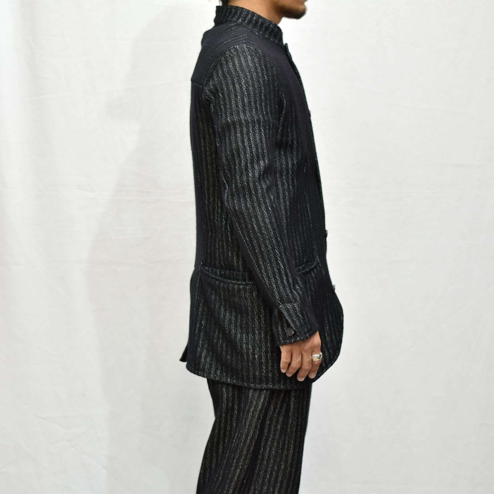 WOOL COTTON BTTON FRONT JACKT UNILINED”
