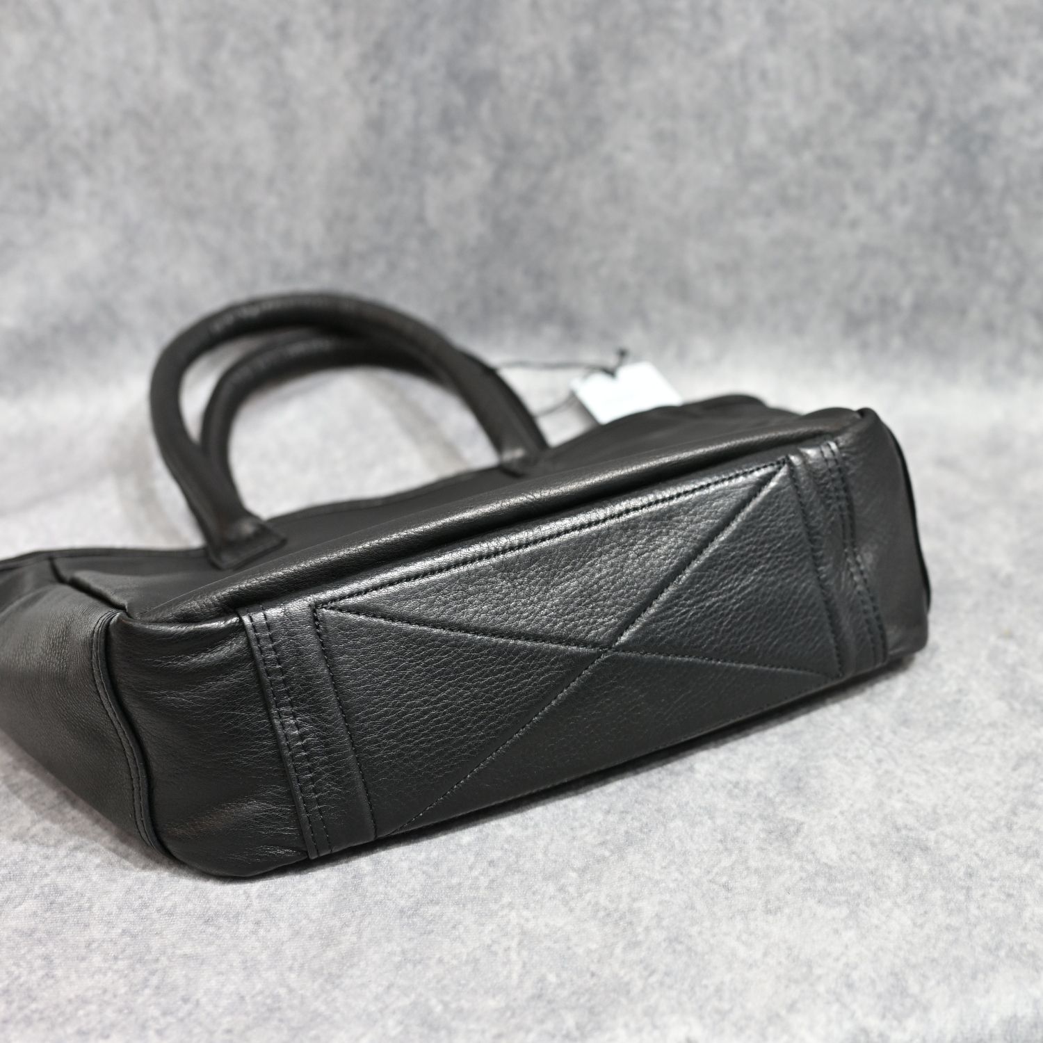 PC RIDERS LEATHER TOTE BAG S W/LOVE&PEACE SILVER （BLACK）｜トートバッグ （ブラック）｜BFA-P-017-3696