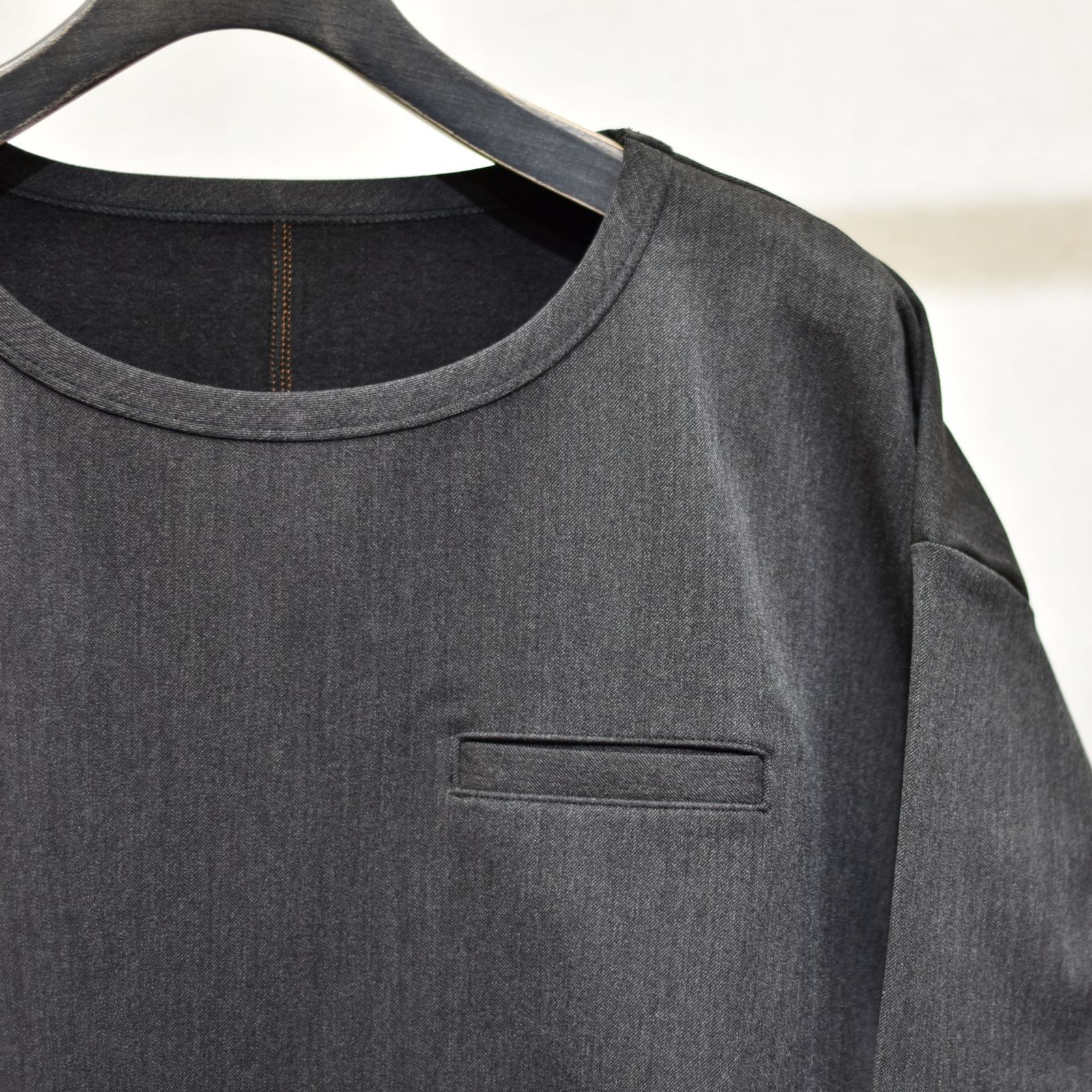 ポリエステルレーヨンアクリル ストレッチ ポケットカットソー （GRAY）