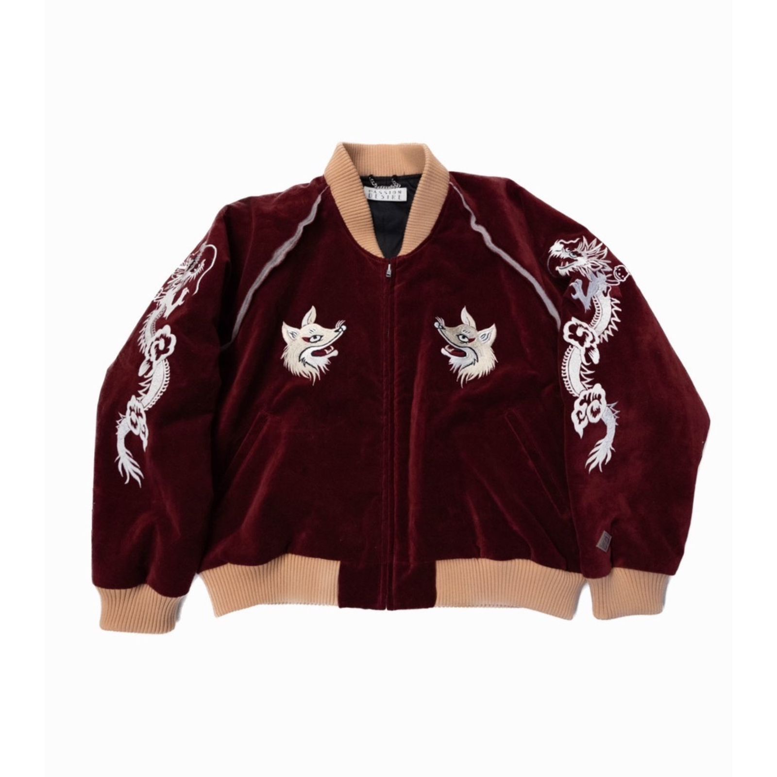 el conductorH - VELVETEEN FOX EMBROIDERED SOURVENIR JKT (BK