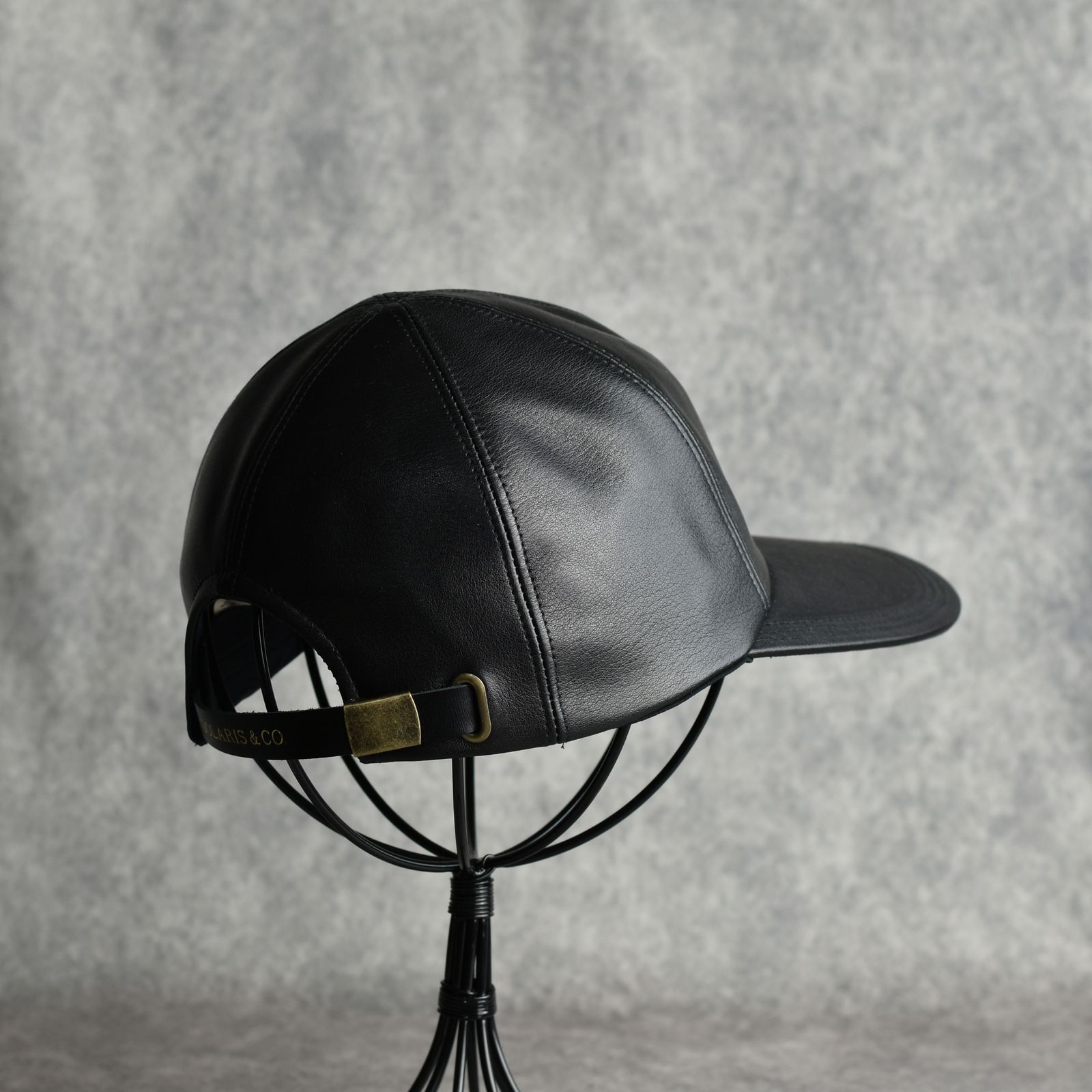 Steerhide Curved Visor Cap "LAPHROAIG" (BLACK) / ステアハイド キャップ