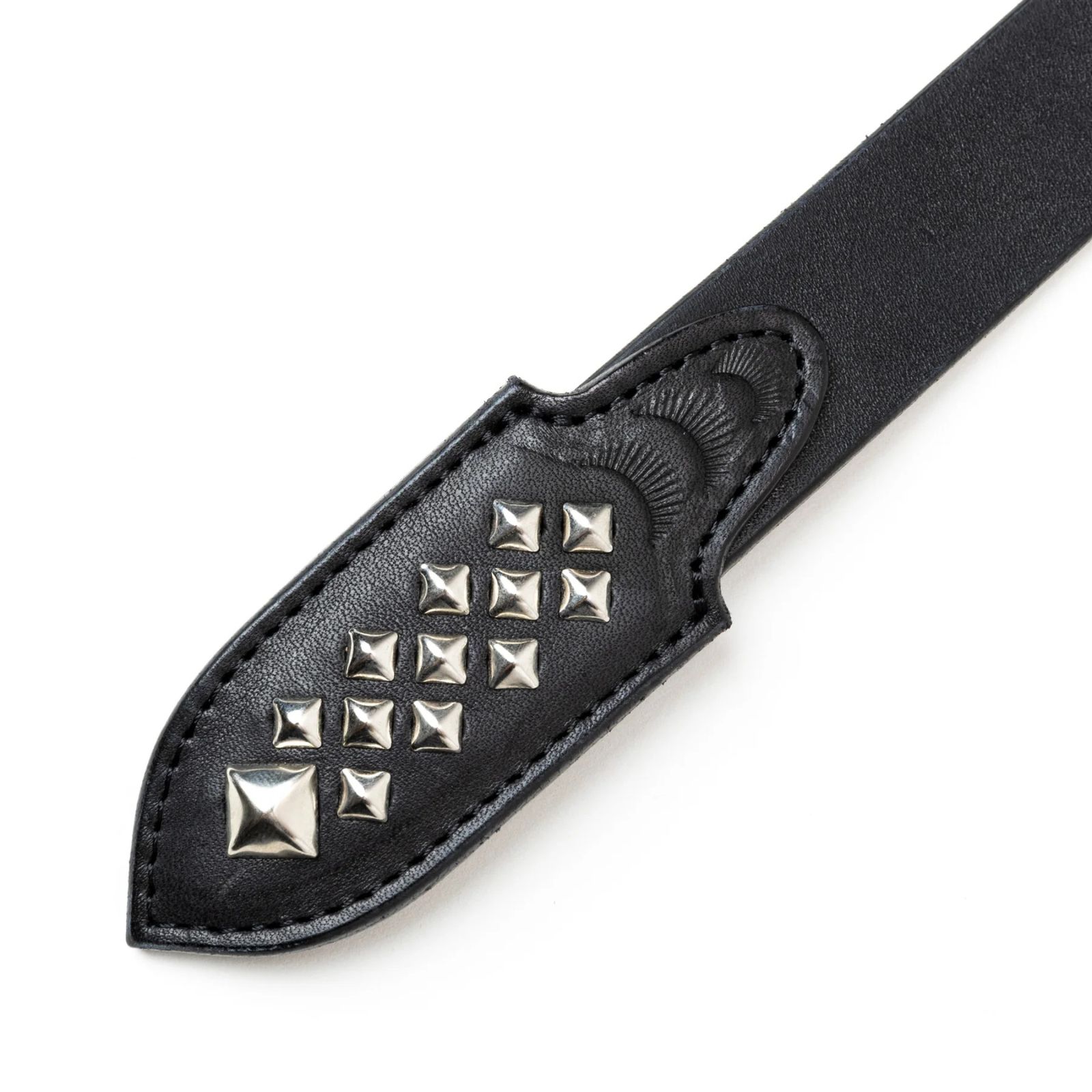 STUDS LEATHER NARROW BELT ＜TYPE B＞ (BLACK) / スタッズ レザー ナローベルト