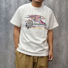 BINDER NECK EAGLE LOGO VINTAGE TEE ＜NATURALLY PAINT DESIGN＞ (WHITE) / プリントTシャツ