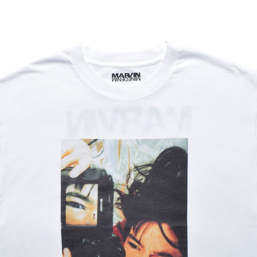 MARVIN × MINEDENIM “Björk” Crewneck T-SH （WHITE） /  プリント Tシャツ カットソー （ホワイト） MND-MRV004