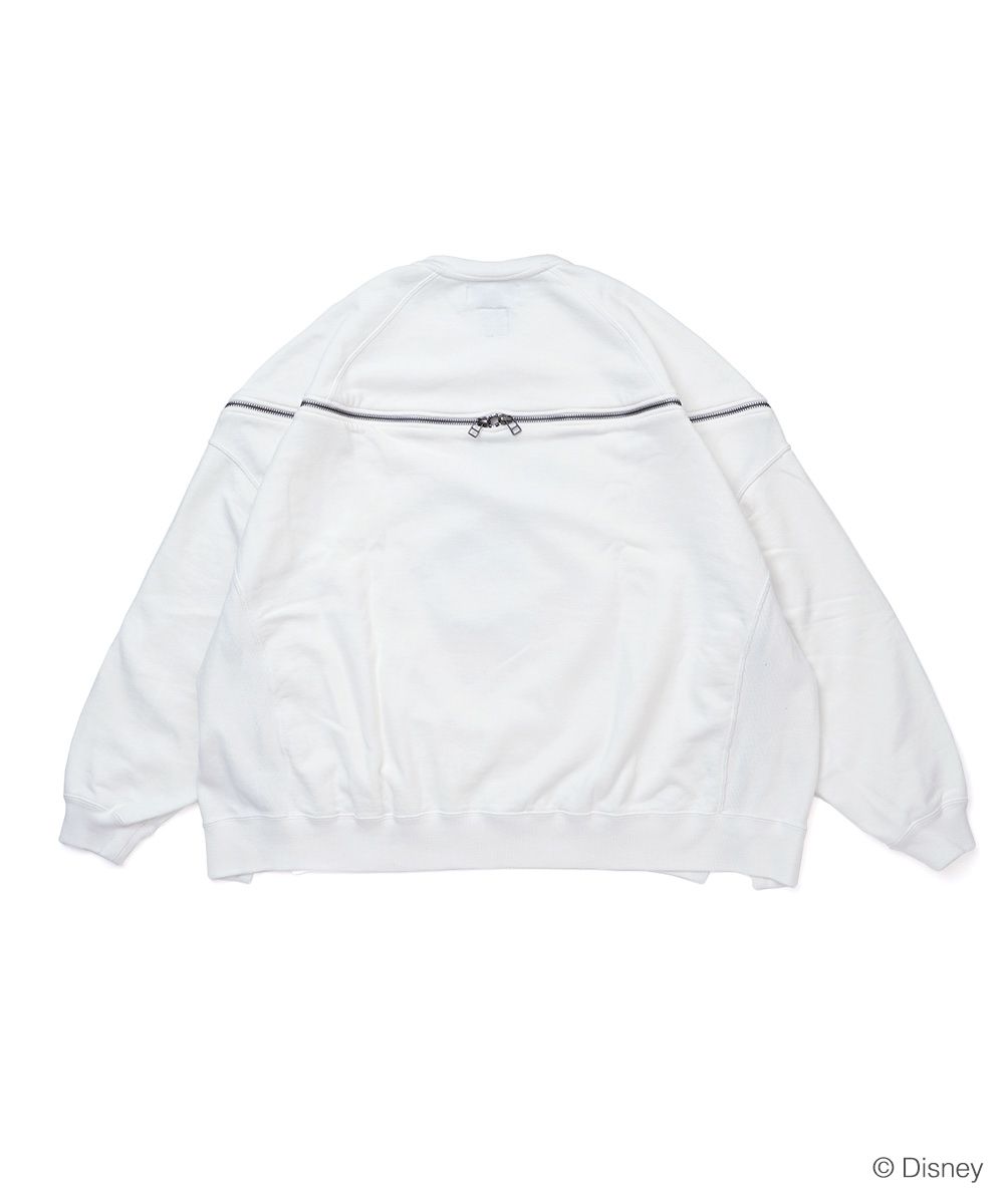 FACETASM - MICKEY ZIPPER CREWNECK (WHITE) | chord online store