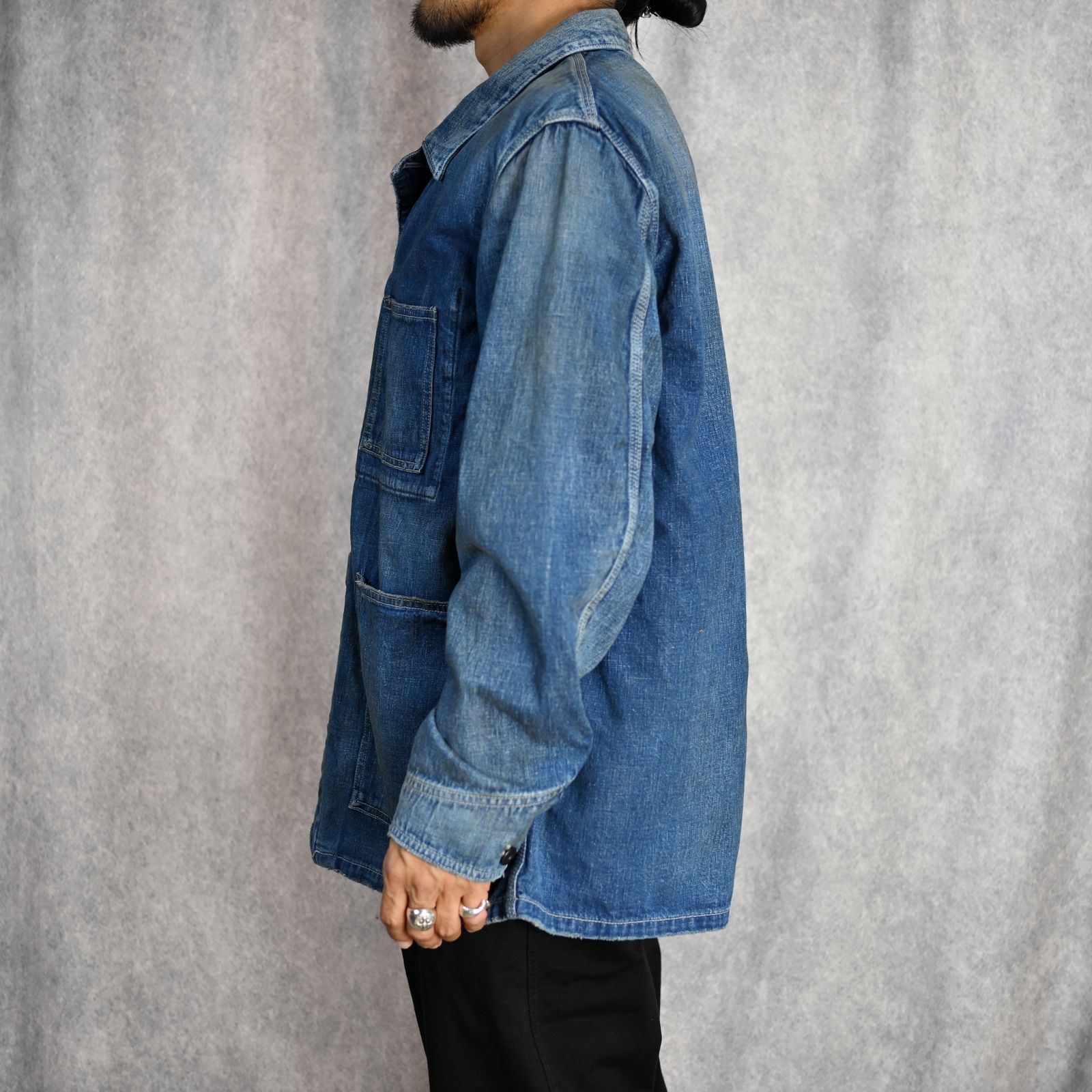 G.Nep Denim Liner Coverall JKT （USED） / グレーネップ デニム ライナー付き カバーオール ジャケット （ユーズド）