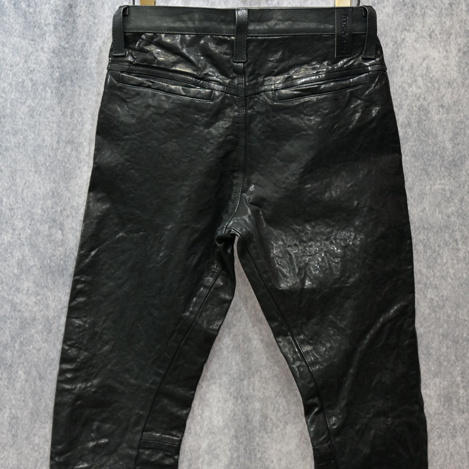 イタリーショルダー製品染め パンツ （BLACK）｜レザーパンツ 1254-08