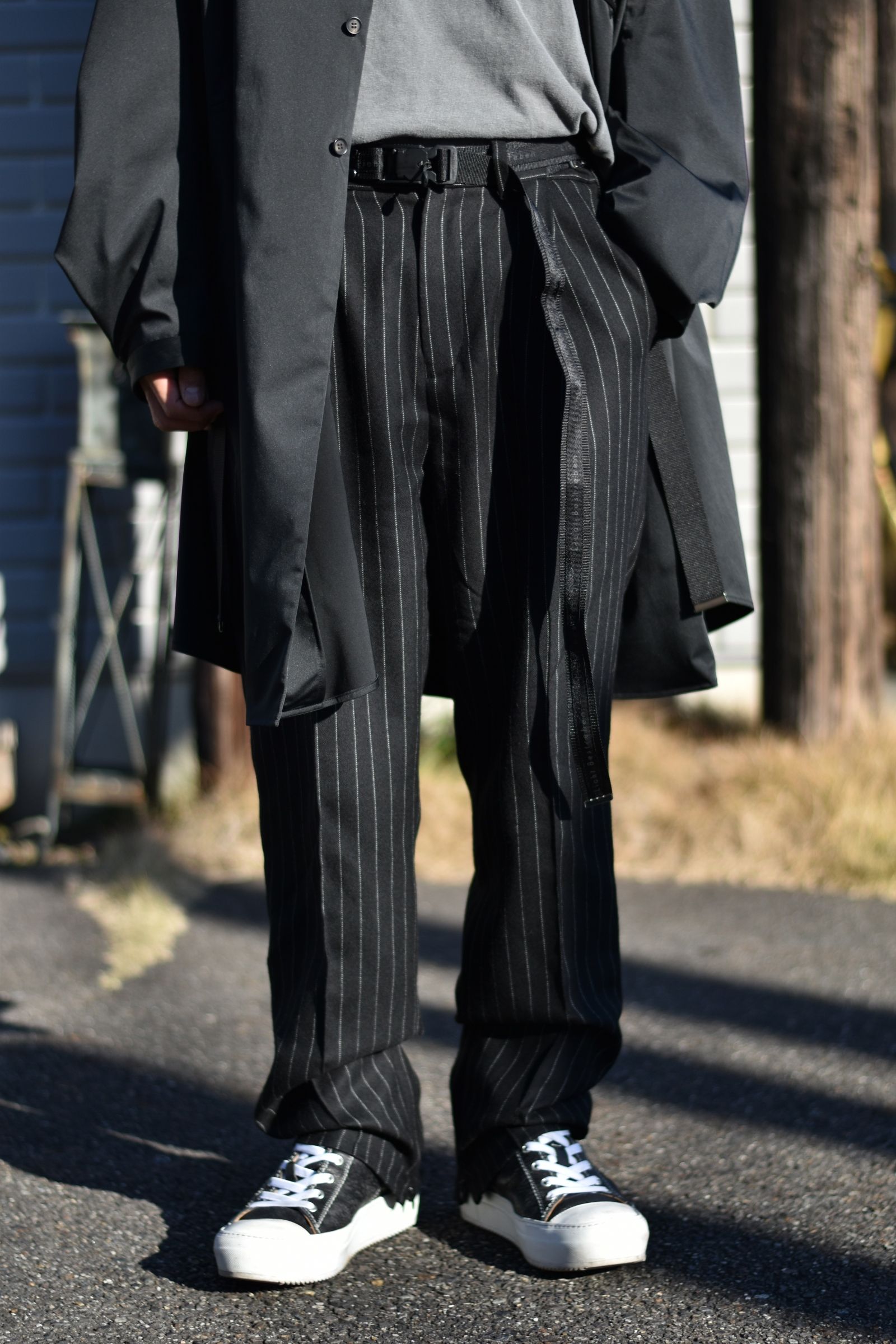 マグネットバックルロングベルト / LB22SS-AC01 (BLACK×BLACK)
